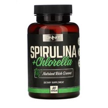 Onnit 스피루리나 + 클로렐라 80정 Arthrospira platensis 메틸셀룰로스 methylcellulose 스피루리나 Spirulina 클로렐라 Chlorella