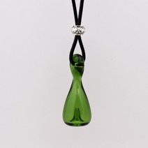 SNASAN 에센셜 오일 아로마 테라피 병 펜던트 목걸이 디퓨저 향수 리필 가능 수제 70cm 길이, 02 Green_01 70 센치메터