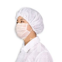 KM 케이엠 방진모자 C3 제전모 무진모 크린룸 후드, 핑크L