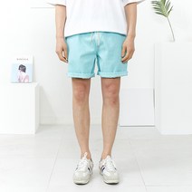 피그먼트 워싱 코튼 밴딩 커플 여름 반바지