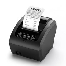 MUNBYN 열 프린터 고속 인쇄 230mms 영수증 티켓 프린터 80mm USB Ethernet LAN 대응 프린터 ESC POS 라벨 감열식 프린터 특대용량 탱크 탑재 주방 프린터 공간 절약 벽걸이 사무용 슈퍼마켓 음식점 송장 인쇄 일본어 사용 설명서 ...
