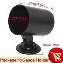 HD 52mm 자동차 타코미터 터보 부스트 게이지 PSI 바 수온 오일 온도 압력 전압계 EGT 타코 미터 RPM, 09 Gauge Cup