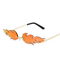 각진얼굴 얼굴형선글라스 럭셔리 고양이 눈 선글라스 여성 빈티지 브랜드 디자이너 rimless fire flame 태양 안경 경향 미러 렌즈 좁은 안경 uv400