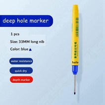 타이어펜 마커펜 Haile-딥 홀 긴 펜촉 다목적 마커펜 방수 기계식 목공 욕실 건설 마킹펜, 06 30mm-blue 1pcs