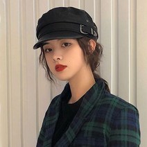 D1384-메탈버클장식 헌팅캡 마도로스군모
