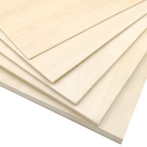 PLYWOOD 항공합판 목재재단 건축 모델 항공기 선박 라미네이트 얇은 보드 자작나무, 45x45x0.3cm 4매