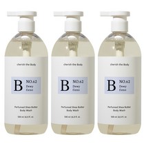 CH6 퍼퓸드 시어버터 바디워시 듀이피에노 여드름 기능성 500ml, 3개