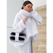 캐시미어 여성 니트 앙고라 반집업 스퀘어넥 부클 목폴라 홀가먼트 케이블 모헤어 라쿤 반목폴라 높은 목 크로 셰 뜨개질 풀오버 두꺼운 솔리드 대형 점퍼 2022 가을 겨울 따뜻한