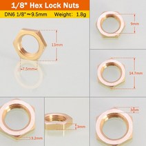황동 육각 잠금 너트 파이프 피팅 플랜지 1/8 "1/4" 3/8 3/4 1.2 "BSP 암나사 생크 캡, 01 1I8 Inch