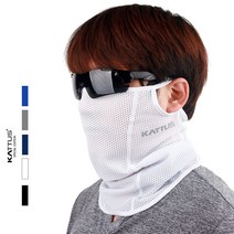카투스 쿨마스크 자외선 골프마스크 자전거 등산 스포츠마스크 매쉬형 Zet 9, 화이트