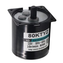 80ktyz ac 모터 220v 모터 마이크로 저속 기계 60w 영구 자석 동기 모터 소형 모터 가변 방향, 5rpm