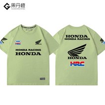 루즈핏 힙합 박시 티셔츠 오토바이 팀복 레이싱 혼다 hrc 반팔 레트로 슈트 오프로드 코튼 남성 트렌디 의류