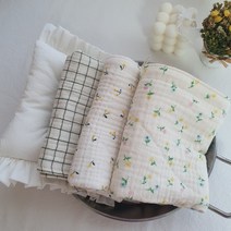 옐로우 체리 거즈 요루 행주 키친크로스 주방덮개 순면 행주 강화 소창, 40x30, 루피 핑크옐로우, 6중거즈