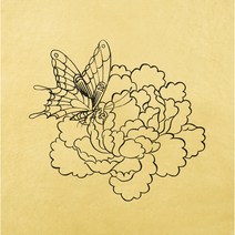 문화가게 민화체험 한지액자만들기1 DIY용 반제품, 12번 연화도2