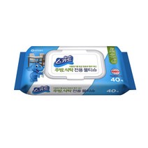 스카트 주방 식탁 전용 물티슈 캡형 40매 X 1팩, 단품, 단품