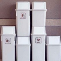 모리 폐건전지수거함 폐형광등 수거함 분리 박스 재활용 틈새 아파트 수거대 원룸 4개, 모리휴지통(60L화이트2p+그레이2p)