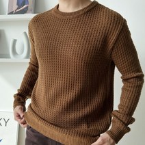 국산 남자 라운드넥 와플 짜임 니트 티셔츠 CHE-1K4M 888EA