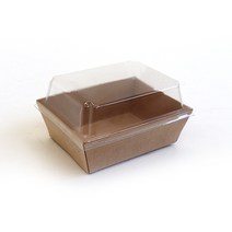 크라프트 무지 정사각 뚜껑 세트 130x130x35mm (뚜껑높이 35mm), 50개입