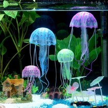 인조 해파리 장식 어항 꾸미기 수족관 구피 키우기 하프문베타 관상용새우 생이 인디언복어