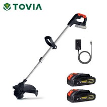 TTOVIA 무선 전기 잔디 깎는 기계 길이 조절 가능 커터 정원 도구 마키타 18V 배터리 호환, 03 2 Batteries 1 Plug, 03 2 Batteries 1 Plug