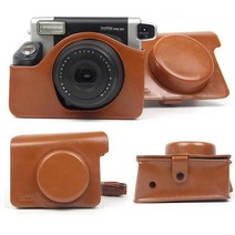 후지 필름 FUJIFILM 카메라 후지 인스턴트 카메라 200/210/300/100/500AF 용 필름 인스탁스 와이드 페이퍼, 09 W300 Bag Brown