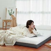 스너그홈 천연라텍스 매트리스 토퍼 퀸 화이트 3cm