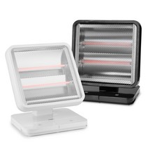 [부모님 선물 / 집들이 선물추천] 일상속 포근하고 따뜻한 온기유지! 안전한 발터치 2단 석영관 전기히터, 블랙