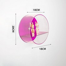아크릴 벽선반 인테리어 모듈 거실 디스플레이 장식, D 로즈 레드