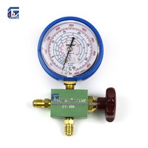 고/저압 매니 폴드 게이지 R134a R404a R22 압력계 밸브 A/C 에어컨 포함, 03 Blue and Red