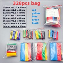 열 수축 튜브 필름 전선 2:1 127135164328530625 개 절연 폴리올레핀 피복 전자 diy 키트 전기 연결 35, 328pcs 색상