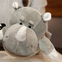 동물 부드러운 장난감 이야기 만화 인형 봉제 말 어린이 파티 장식 Kawaii 손 손가락 어린이위한, Rhinoceros