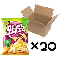 (라니랜드) 농심 야식 간식 주전부리 술안주 포테토칩 샤워크림어니언 20개입 한박스