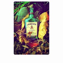 Irish Whiskey Metal Tin Sign Club Pub Bar Casino Decorative Plate Ice Cold Beer Poste [B00049284], 11-K 20x30cm-49284