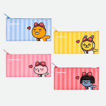 카카오프렌즈 일자 필통 파우치형, 리본라이언