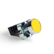 이중전환스위치 22mm XB2-EA 금속 푸시 버튼 스위치 시작/중지 검정/흰색 화살표 10A/415V 셀프 리셋/순간, 04 Yellow