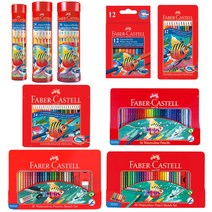 파버카스텔 수채 색연필 12색/24색/36색/48색/60색 틴케이스 라운드틴 미니 지관 미술용품 컬러링북, 수채 색연필 미니 지관 12색
