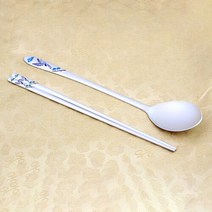 박씨상방 [박씨상방] 명품 특칠보 은수저 99% 112.5g, 선택완료, 원형사방화 파랑 303