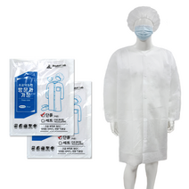 방문자가운 일회용 위생가운 위생복, (고급형)플러스가운-L