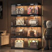 가방 보관함 쇼케이스 정리 핸드백 정리대 보관함, 상세 페이지 참고, 2열 5층 10개 리모컨 조명