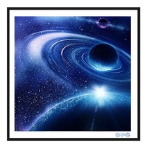 China 항공지구 은하수 우주 보석십자수 픽스 아트 집에서하는 취미 주문 제작 큐빅비즈, 24x24cm
