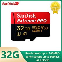 microsd 핸드폰 스마트폰 메모리 블랙박스칩 SanDisk Extreme PRO Micro SD 카드 속도 200 MBs 128GB 64GB U3 V30 A2 SDXC 플래시, 06 SDQXP-32G