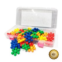 4세 소근육발달 블럭끼우기 눈송이블럭 50P 어린이집 장난감 키즈