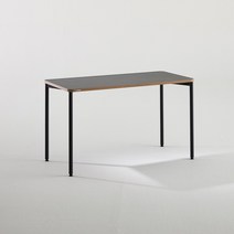 라이트오피스 일자형 책상 (1200X600), 다크우드, 블랙