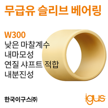 한국이구스 베어링 16-20mm iglidur® W300 독일 정품 슬리브 베어링 DUBUSH 오일리스 BUSHING 부싱, 내경 18mm:WSM-1820-15