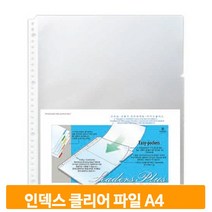 인덱스 클리어 파일 A4 도큐멘트 서류 문서 보관 정리 홀더 클리어 포켓