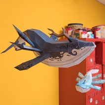페이퍼크래프트 고래의 비행(카이) Whale Flight(Kai)