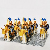 중세 성 레드 드래곤 기사 킹 레오의 말 피규어 빌딩 블록 아이 10 세트/많은, 03 9802-Bfig-horse