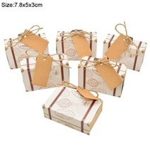 1020pcs 여행 가방 사탕 상자 크래프트 종이 선물 상자 결혼식 생일 파티 장식 용품 크리스마스 선물 포장, a, 20개