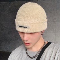 롱비니 일본 사계절 남자 모자 모직 모자 니트 모자 학생 따뜻하게 유지 식 귀 보호 방한 모자 멋진 잘 생긴 간단한 편지 숏
