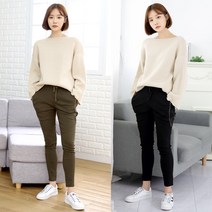 [스타일샵간지] 허리끈 지퍼[스판] 배기팬츠